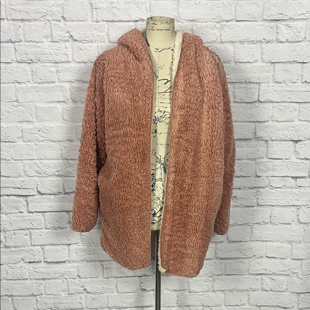 Warm Rose Gold Teddy Jacket
